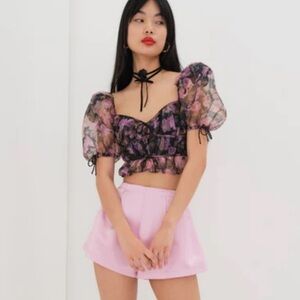 NEW For love and lemons Sunshine Crop Top size L